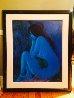 Blue Nude 40x34 Huge Painting Original Painting by Gustav Likan - 1