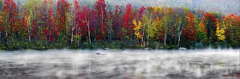 Misty River 2.4M - Epic Mural Size - New Hampshire Panorama - Peter Lik