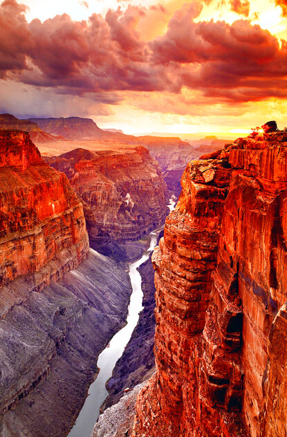 Heaven on Earth 1M - Olive Tree Wood Frame - Grand Canyon NP, Arizona - Olive Wood Frame by Peter Lik