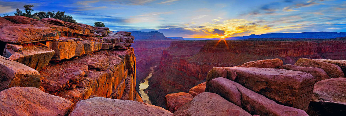 Blaze of Beauty 1M - Huge - Grand Canyon NP, Arizona Panorama by Peter Lik