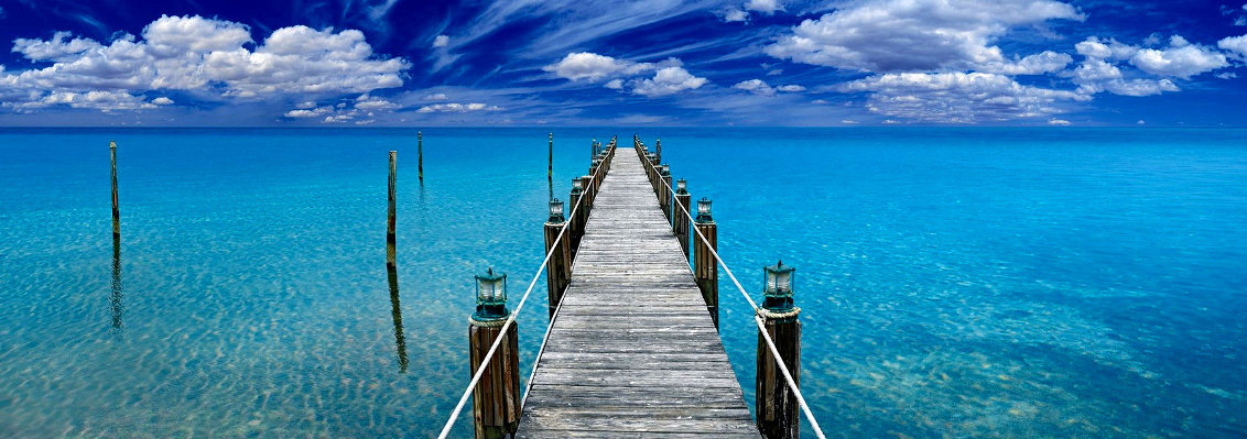 Tranquil Blue 1.9M - Huge Mural Size - Florida  Panorama by Peter Lik