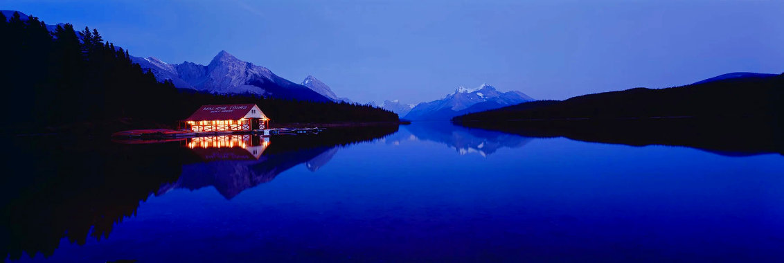 Maligne Dusk 1.5M - Huge - Recess Mount - Canada Panorama by Peter Lik