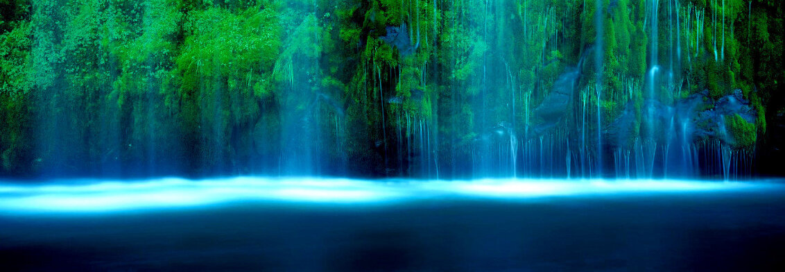 Tranquility - 1.5M Huge - Mossbrae Falls, California - 44x85 Panorama by Peter Lik