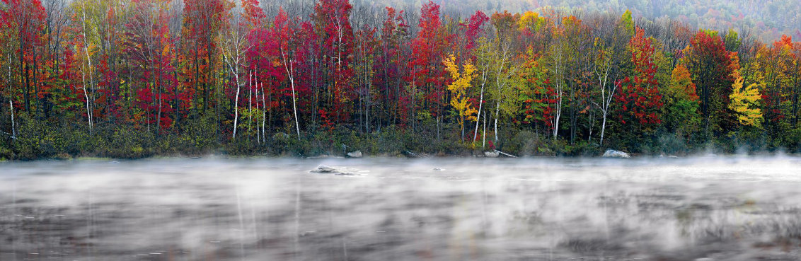 Misty River 1.5M - Huge - New Hampshire Panorama by Peter Lik