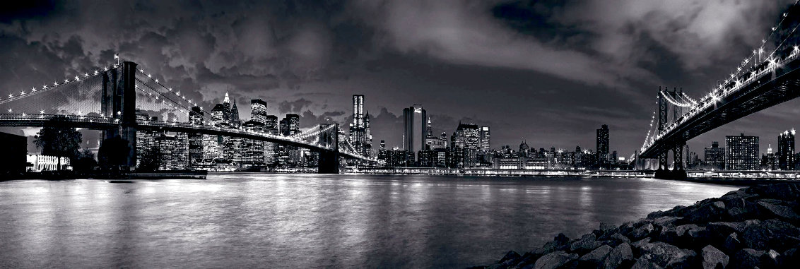 City of Lights 1.5M - Huge - Brooklyn, New York - Recess Mount - NYC Panorama by Peter Lik