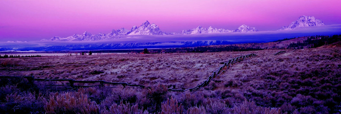 Violet Dawn 1.5M - Huge - Grand Teton NP,  Wyoming Panorama by Peter Lik