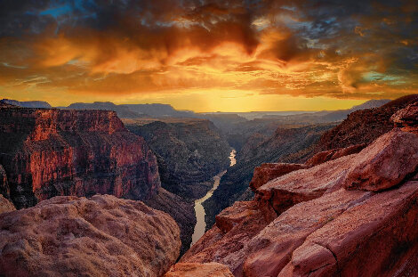 Beneath the Sun 1.5M - Huge - Recess Mount - Grand Canyon NP, Arizona Panorama - Peter Lik