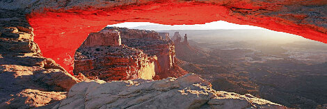 Echoes of Silence AP 2M - Huge Mural Size - Canyonlands NP, Utah - Mahogany Frame Panorama - Peter Lik