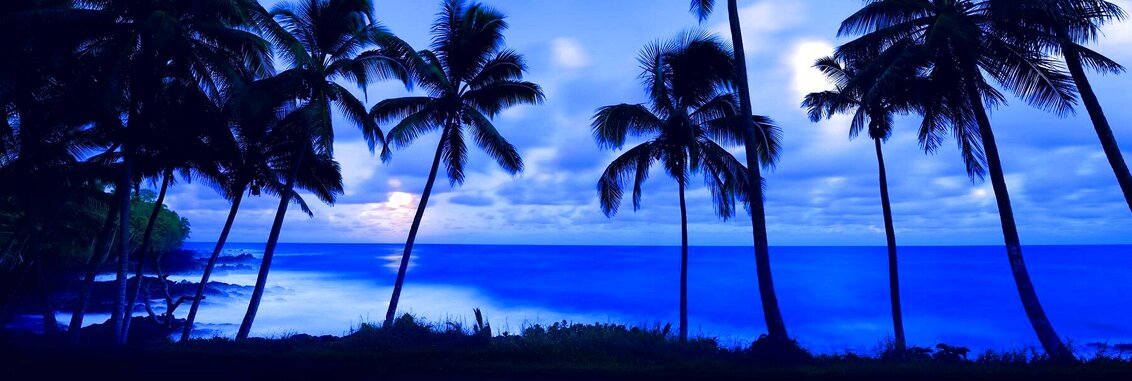 Indigo Moon - Hawaii - Recess Mount Panorama by Peter Lik