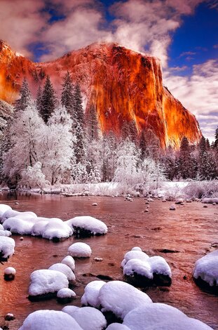 Winter Tower  - Recess Mount - Yosemite NP, California Panorama - Peter Lik