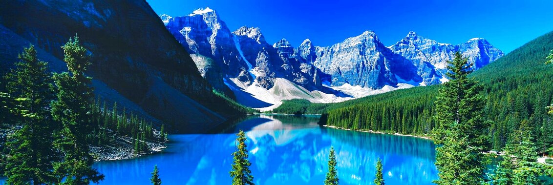 Lake Moraine 2M - Huge Mural Size - Recess Mount - Canada Panorama by Peter Lik