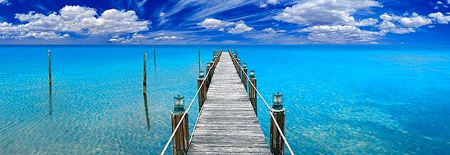 Tranquil Blue 1.5 - Huge - Florida Keys by Peter Lik