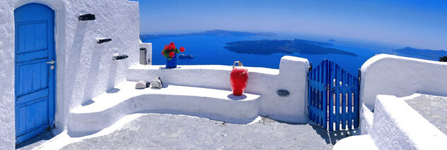 Santorini Terrace 1.5M - Huge - Greece by Peter Lik