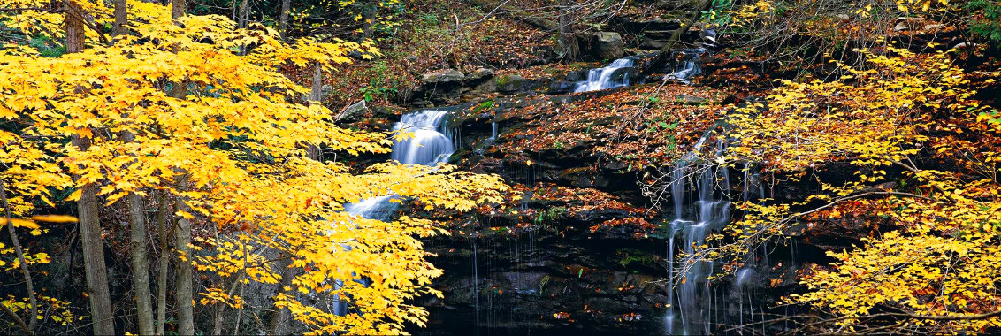 Autumn Terrace 1.5M - Huge - Glade Creek, West Virginia Panorama by Peter Lik