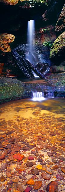 Wishing Pool 1.5M - Huge - Ash Wood Frame - Blue Mountains NP, Australia Panorama by Peter Lik