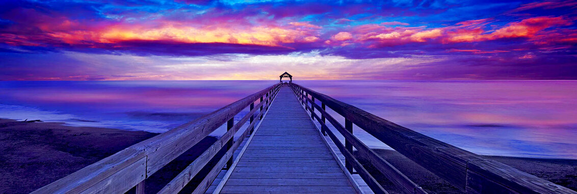 Sunset Dreams 1.5M - Huge Mural Size - Waimea, Kauai, Hawaii Panorama by Peter Lik