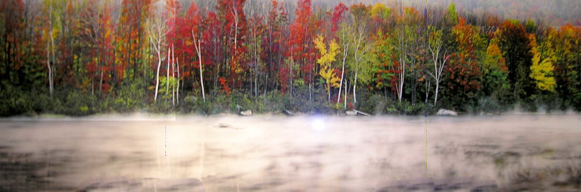 Misty River  1.5M - Huge - New Hampshire - Recess Mount Panorama by Peter Lik