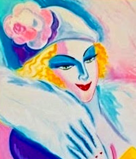 Snakelady of Scottsdale 1986 36x31 Original Painting - Earl Linderman Snakelady of Scottsdale 1986 36x31 Original Painting - Earl Linderman