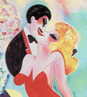 Slow Kiss 38x32 Super Huge Limited Edition Print - Earl Linderman Slow Kiss 38x32 Super Huge Limited Edition Print - Earl Linderman