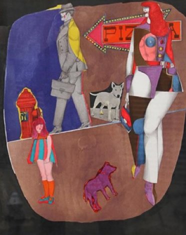 First Ave (Pizza) 1969 HS - NYC - New York Limited Edition Print - Richard Lindner