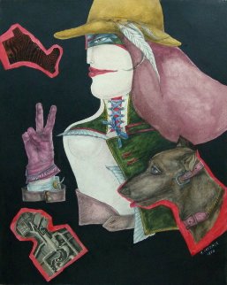 Collage 1968 16x20 Works on Paper (not prints) - Richard Lindner Collage 1968 16x20 Works on Paper (not prints) - Richard Lindner