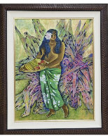 Woman With Fruit Bowl 46x38 Super Huge Original Painting by Zhou Ling - 1 Woman With Fruit Bowl 46x38 Super Huge Original Painting by Zhou Ling - 1