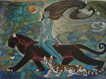Mountain Nymph 1988 Limited Edition Print - Zhou Ling Mountain Nymph 1988 Limited Edition Print - Zhou Ling