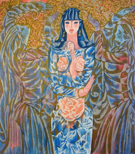 Goddess of the Roses 1988  Huge Limited Edition Print by Zhou Ling