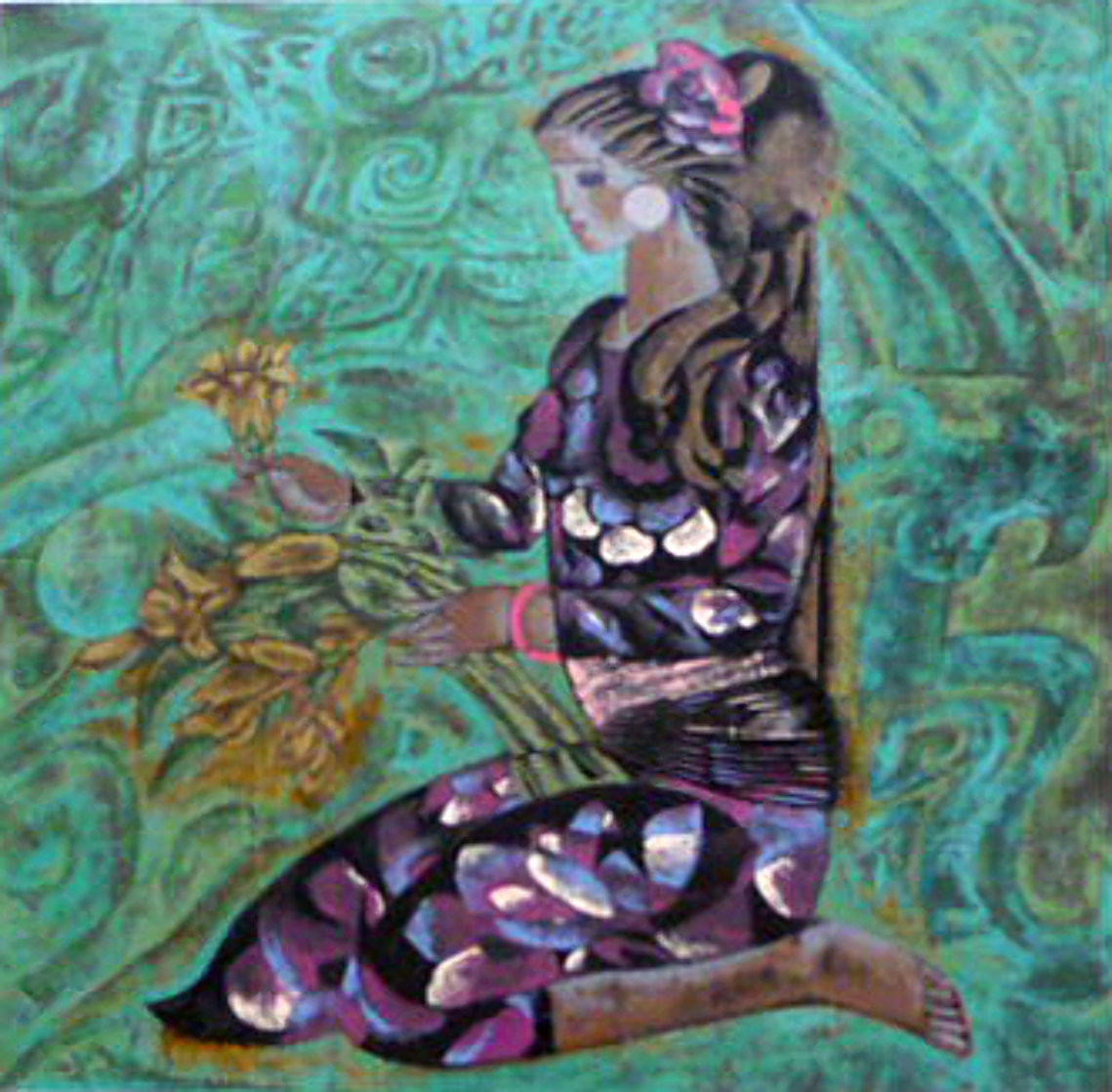 Girl in Violet 1989 Limited Edition Print by Zhou Ling Girl in Violet 1989 Limited Edition Print by Zhou Ling