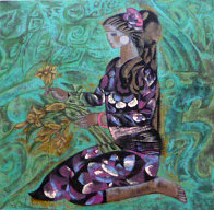 Girl in Violet 1989 Limited Edition Print by Zhou Ling - 0 Girl in Violet 1989 Limited Edition Print by Zhou Ling - 0