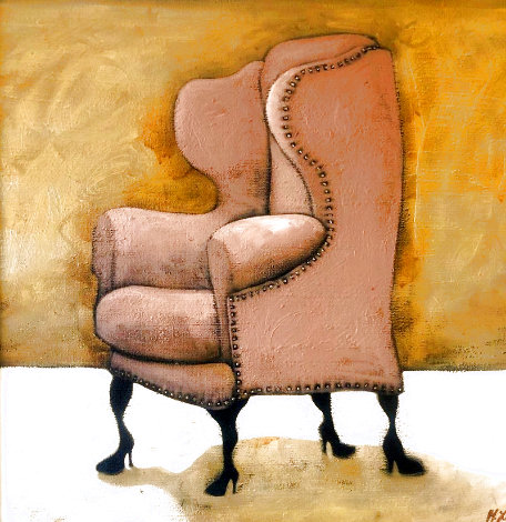 High Heel Chair 20x19 Original Painting - Matt Lively