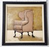 High Heel Chair 24x24 - Mixed Media on Board Original Painting by Matt Lively - 1 High Heel Chair 24x24 - Mixed Media on Board Original Painting by Matt Lively - 1