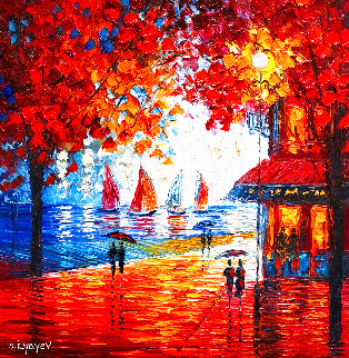 Pristine Sails 2014 42x42 Huge  Original Painting - Slava  Ilyayev 