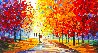 Autumn Stroll EA Embellished on Wood Limited Edition Print by Slava Ilyayev - 0