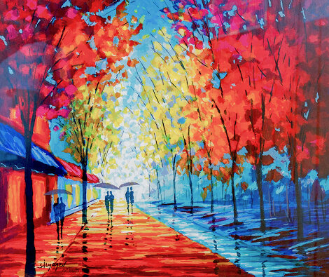 Untitled Autumn Street Scene PP Limited Edition Print - Slava Ilyayev