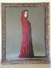 Lady in Red Dress 2003 52x40 - Huge Original Painting by Taras Loboda - 1
