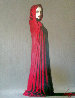 Lady in Red Dress 2003 52x40 - Huge Original Painting by Taras Loboda - 0