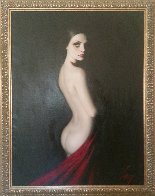 Lady in Red 2004 49x37 Original Painting by Taras Loboda - 1 Lady in Red 2004 49x37 Original Painting by Taras Loboda - 1