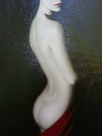 Lady in Red 2004 49x37 Original Painting by Taras Loboda - 4 Lady in Red 2004 49x37 Original Painting by Taras Loboda - 4