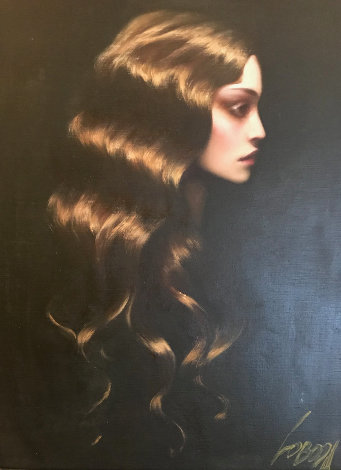 Golden Hair 38x32 Original Painting - Taras Loboda