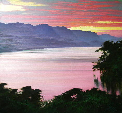 Sunrise in Morgans Bay 46x51 - Huge - South Africa Original Painting - Taras Loboda