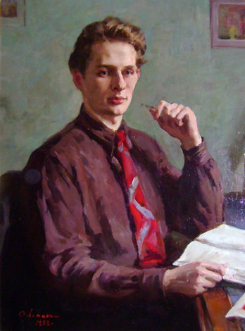 O.D. Artamonov 1953 40x32 Original Painting - Oleg Lomakin