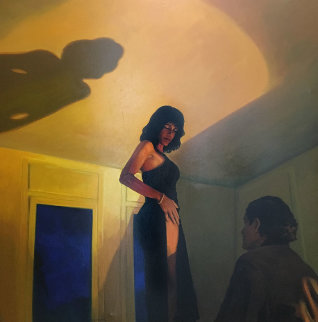 Private Dancer 1997 59x59 Super Huge Original Painting - Ramon Lombarte Private Dancer 1997 59x59 Super Huge Original Painting - Ramon Lombarte