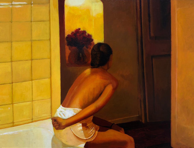 Cuantos Tango 1997 16x20 Original Painting - Ramon Lombarte