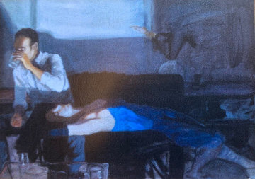 Viernes From Sunday Series 1986 40x52 Super Huge Original Painting - Ramon Lombarte Viernes From Sunday Series 1986 40x52 Super Huge Original Painting - Ramon Lombarte