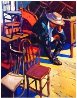 Antique Chairs Barcelona 1988 Original Painting by Ramon Lombarte - 2