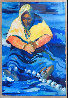 Fisherwoman Watercolor 1988 39x31 Watercolor by Ramon Lombarte - 3