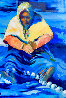 Fisherwoman Watercolor 1988 39x31 Watercolor by Ramon Lombarte - 2