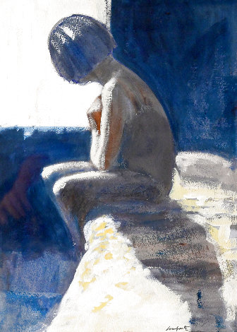 Woman Watercolor 1989 Watercolor - Ramon Lombarte