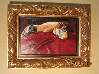 Rojo 1996 15x20 Original Painting by Ramon Lombarte - 2 Rojo 1996 15x20 Original Painting by Ramon Lombarte - 2